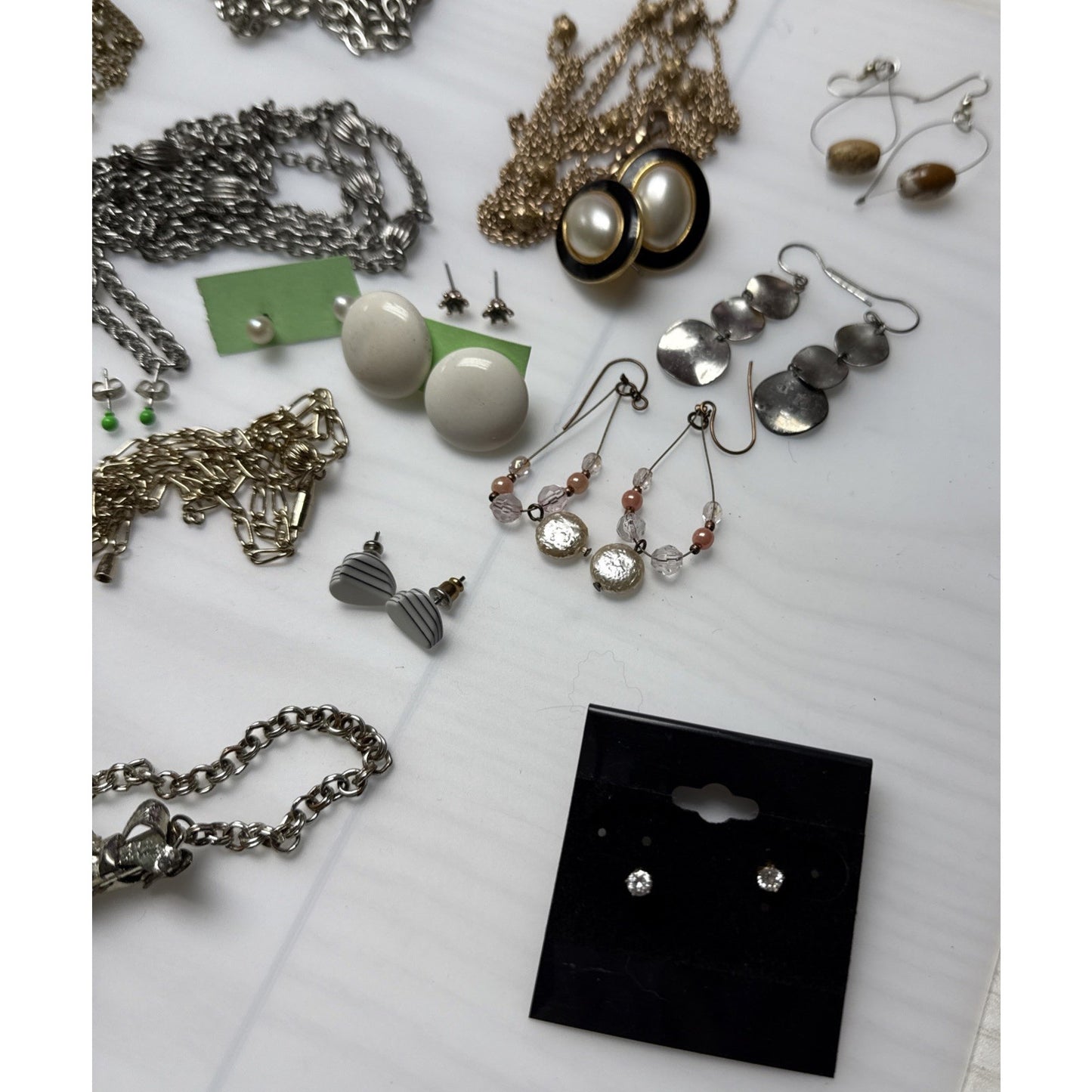 Vintage Modern Junk Jewelry Lot Craft Art Damage Craft Art Wearable As-Is 2#