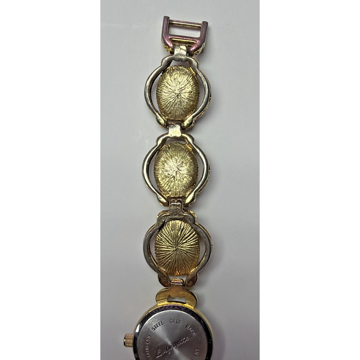 Vtg Lafayette Scarab Beetle Watch Bracelet Ladies MOP 22mm Sz 6.5