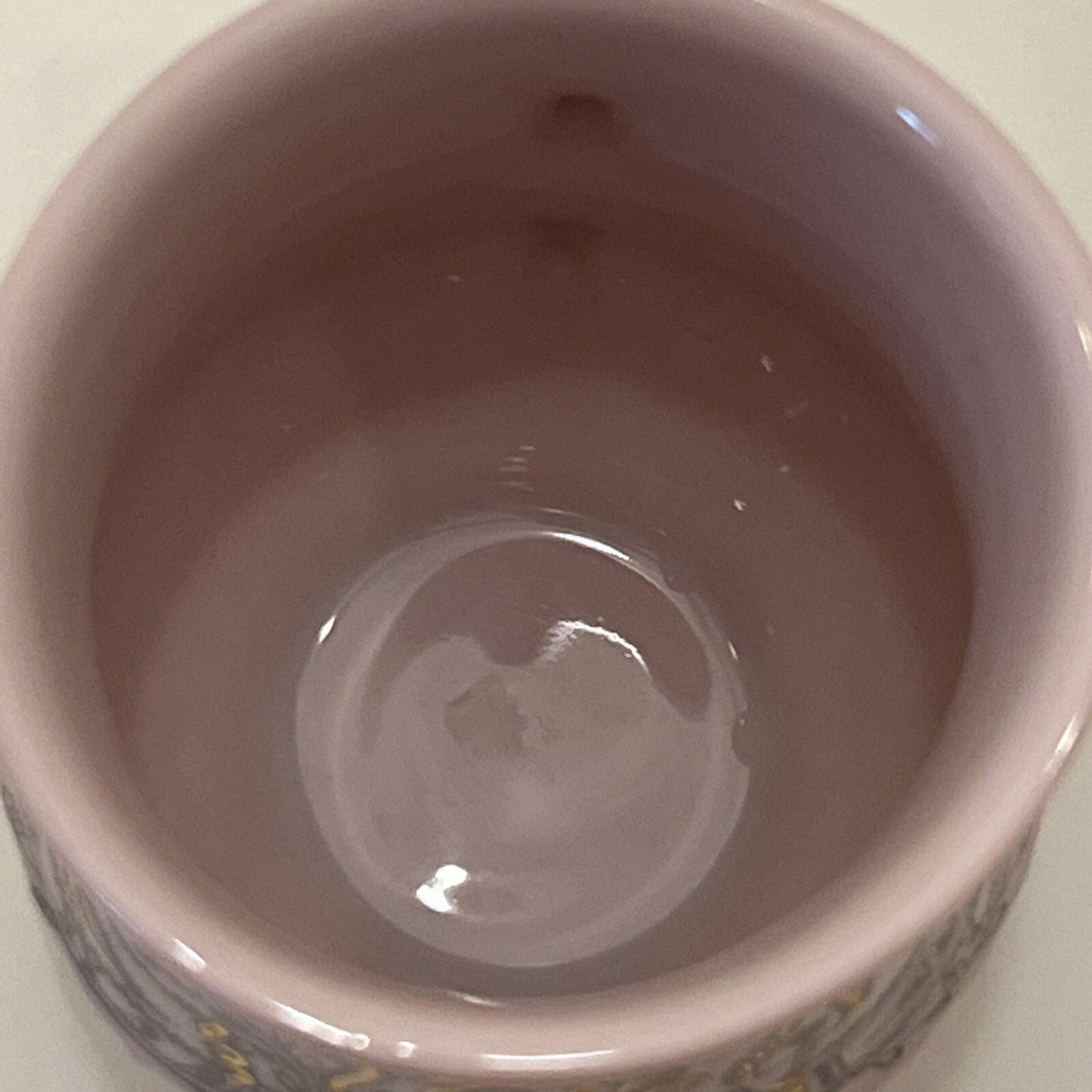 Antique Lot Of 2 H&C Rosa Pink Czech Porcelain Love Birds Gold Mugs Tea Cups