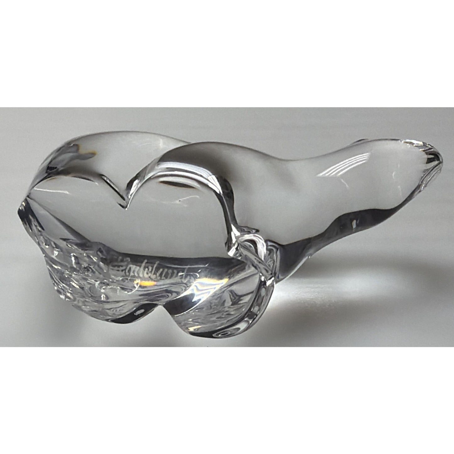 Vintage Royal Copenhagen Hadeland Crystal Polar Bear Figurine Paperweight