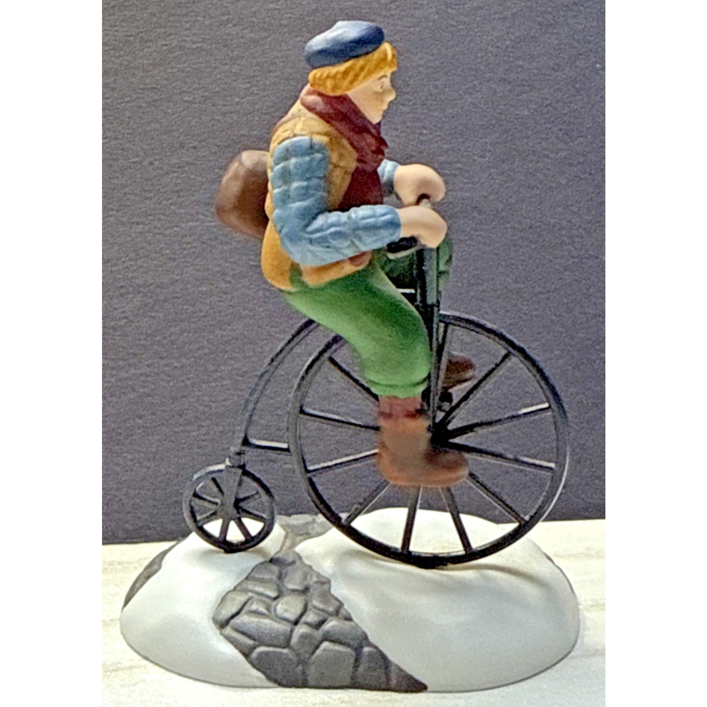 Vintage Dept 56 New England Village Series Pennyfarthing Pedaling No Box