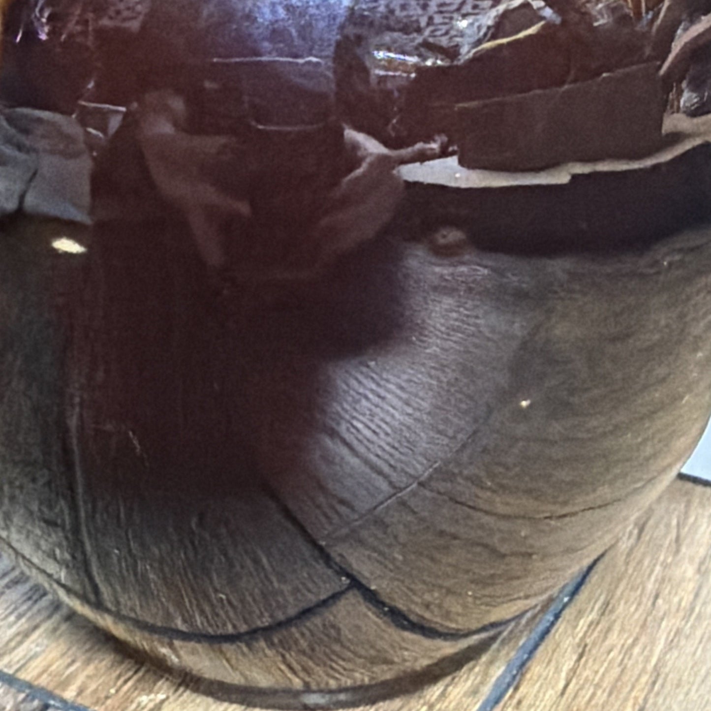 MCM Carstens Tonnieshof Freeform Art Pottery Vase Brown Iridescent Glaze