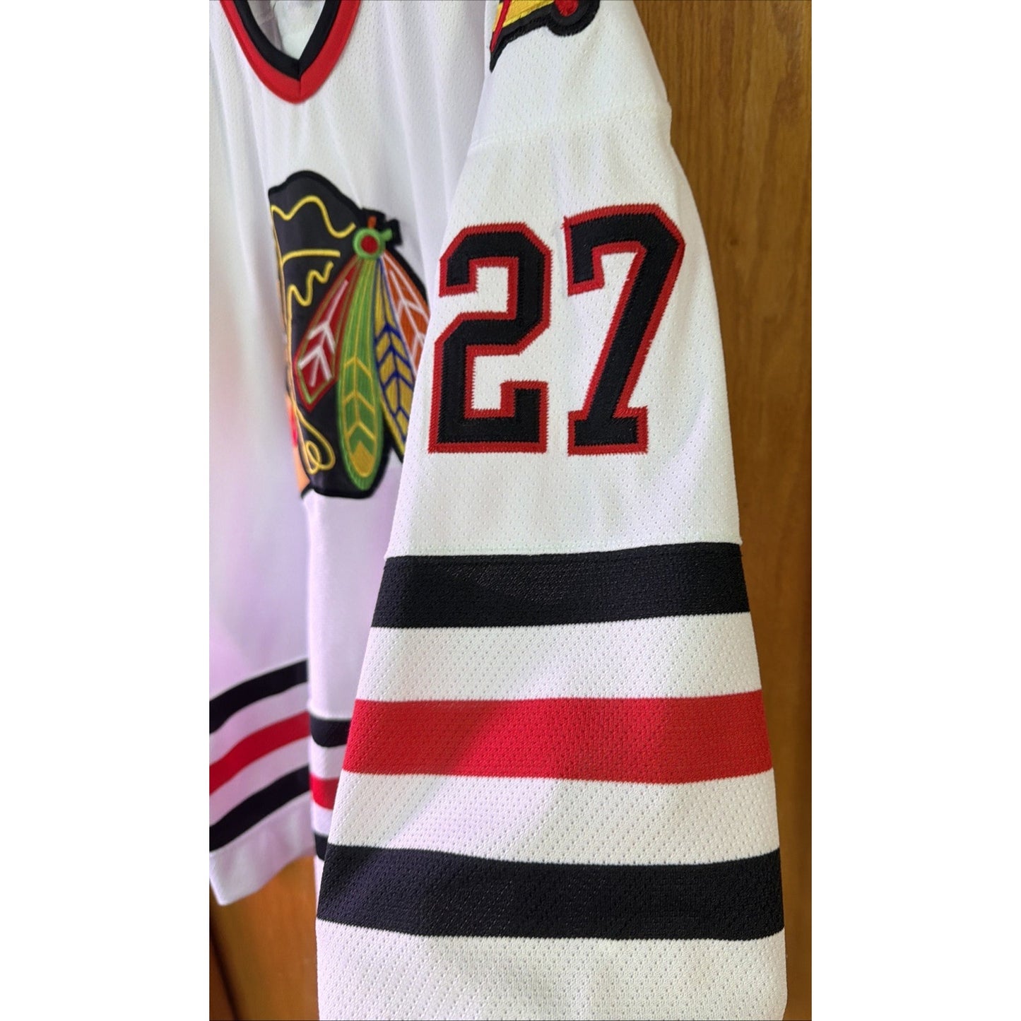 Vtg NHL Chicago Black Hawks Hockey Jeremy Roenick #27 Starter Jersey XXL As Is