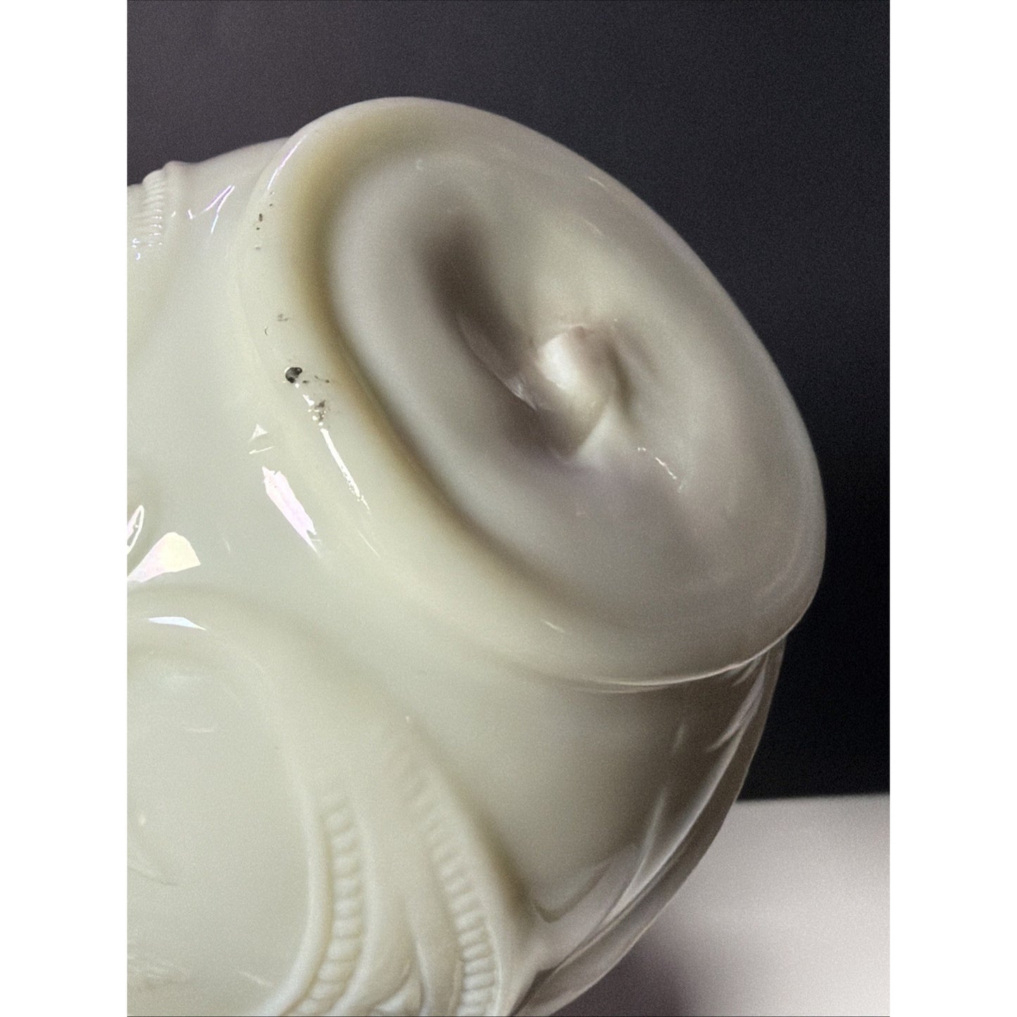 EAPG National Northwood Glass Iris Wild Bouquet Custard Uranium Cruet No Stopper