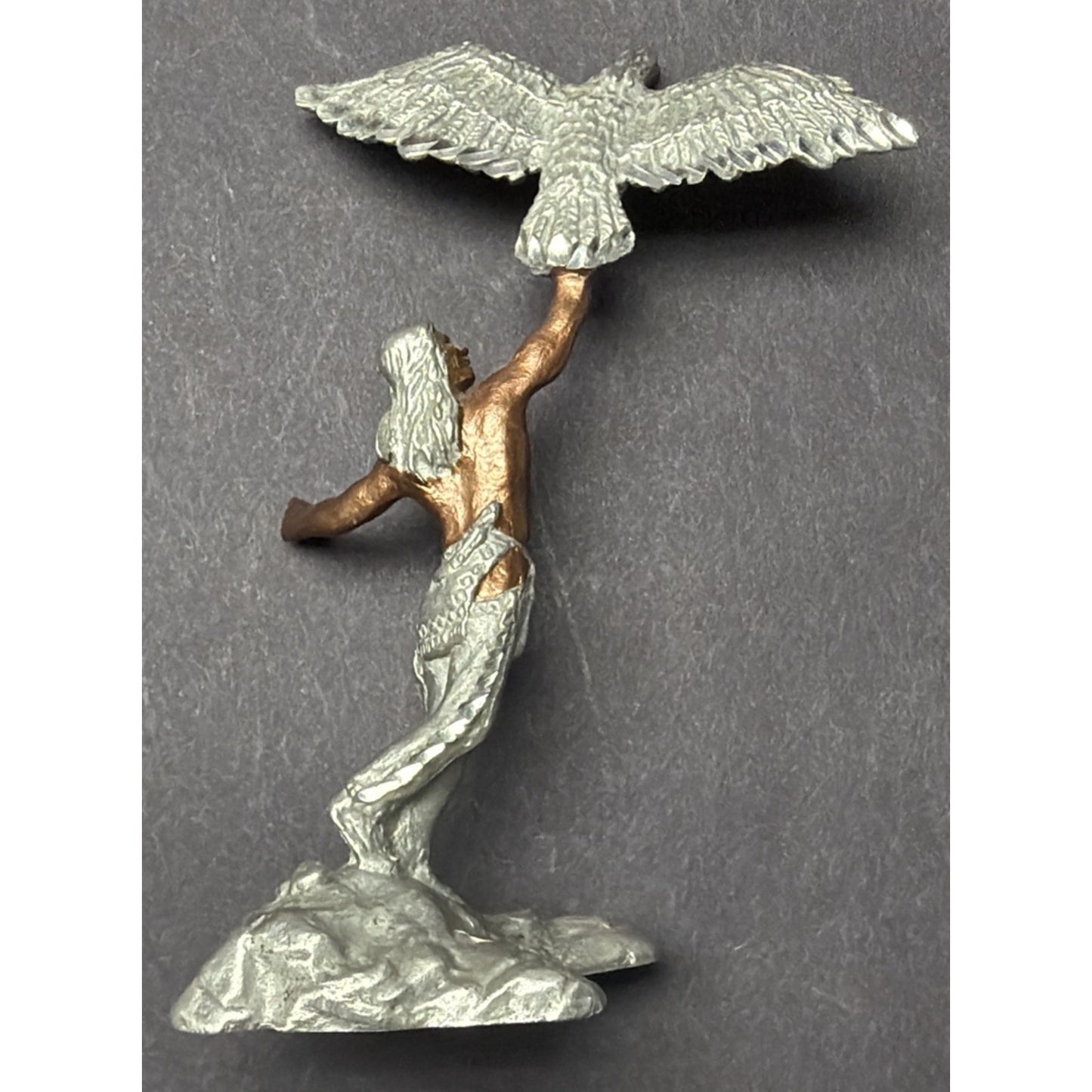 A Silierbok MWFP Masterworks Eagles Flight Gift Native American Pewter Figurine
