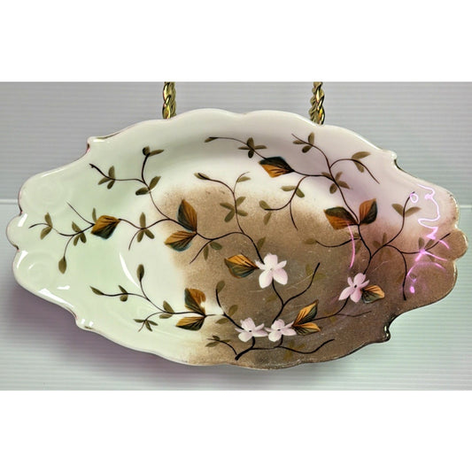 Antique Vanity Trinket Tray Depon Prussia Hand Painted Erdmann Schlegelmilch