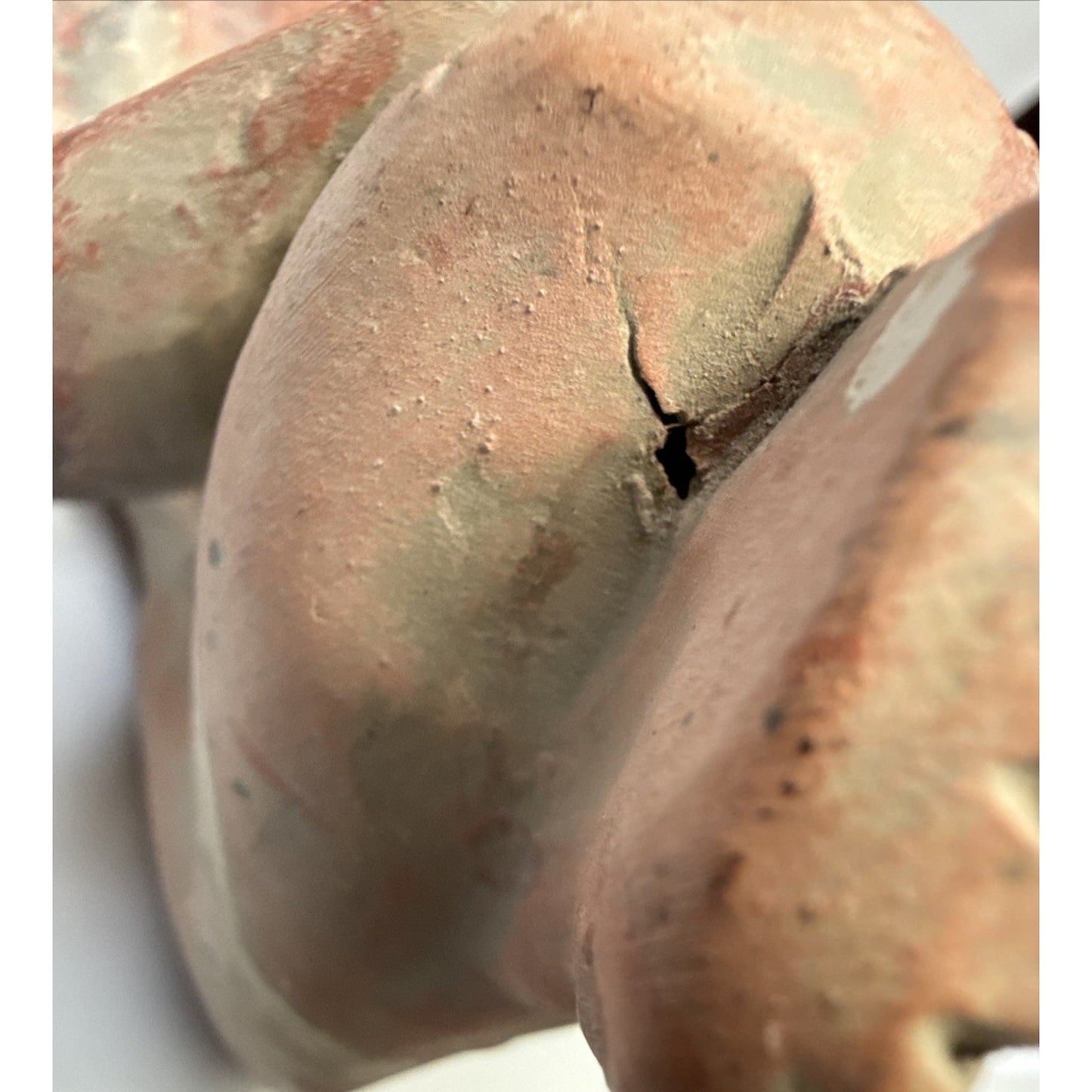 Old Mexican Terra Cotta Clay Zapotec Princess Sculpture Folk Art Marked As Is