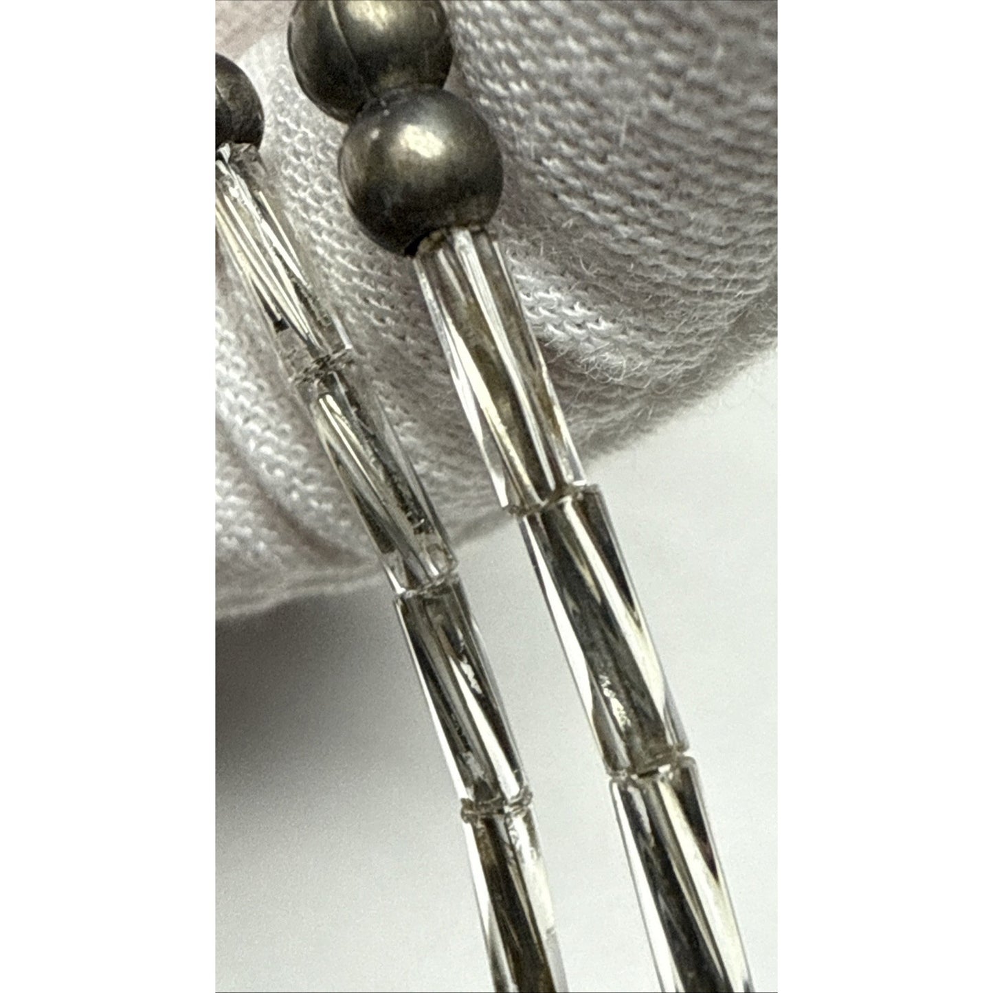 Vintage Twisted Liquid Silver Bead Ball Necklace