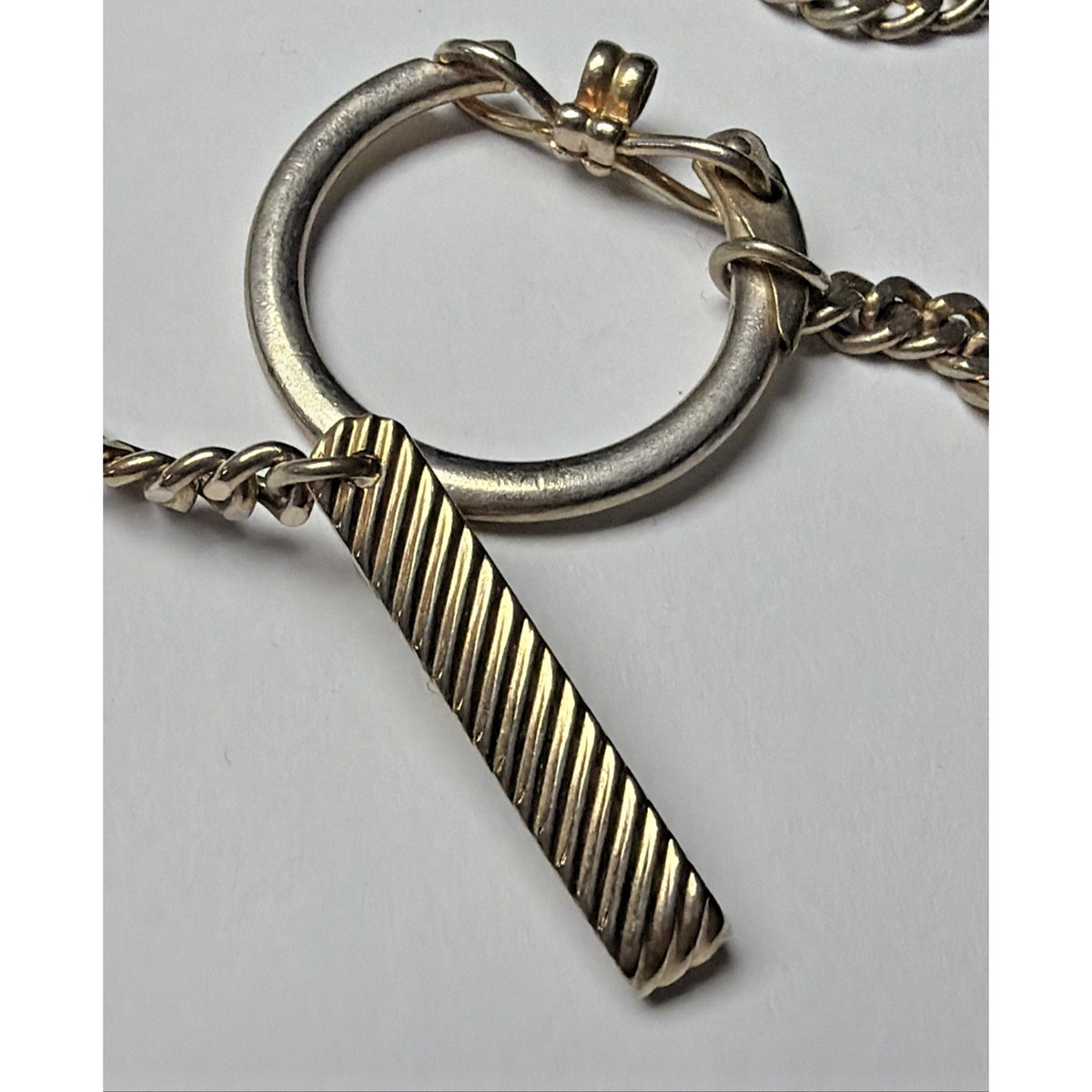 Vintage Pocket Watch Chain Clip Money Watch Holder Cuban Link As Is
