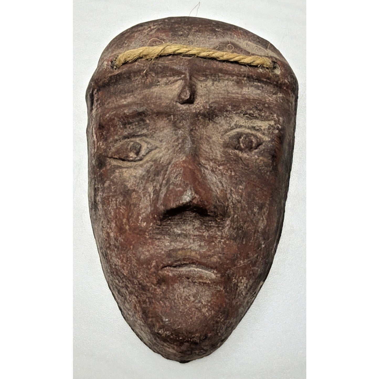 Vintage Columbian Mexican Clay Pottery Face Mask Wall Hanging