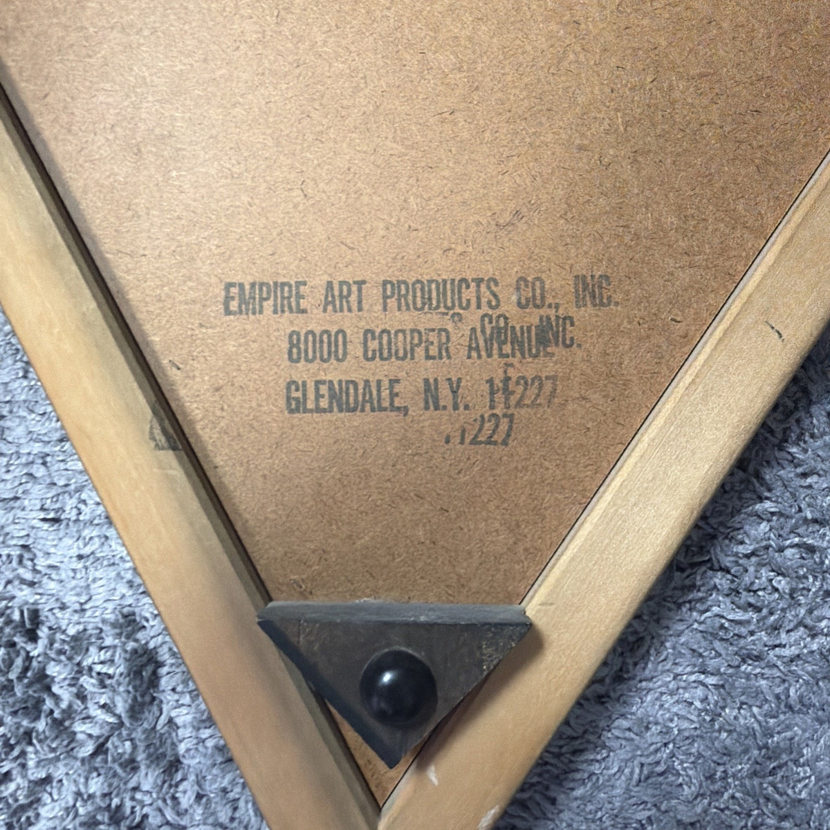 MCM Empire Art Products Co NY Hollywood Regency Wood Framed Clock Gold Brass Met