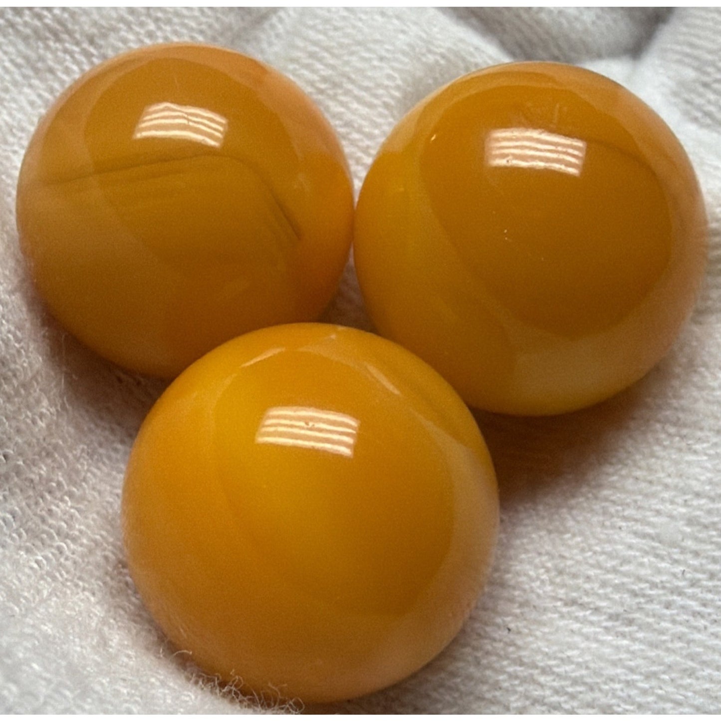 Vtg Lot of 3 Vitro Agate Marble King Orange Marmalade Jelly Butterscotch