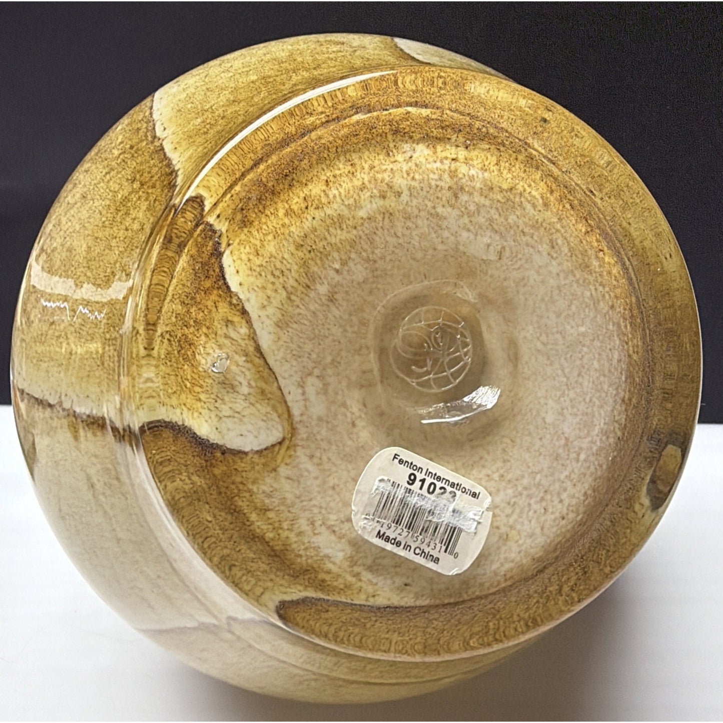 Fenton International Art Glass Sand Stone Vase 91023