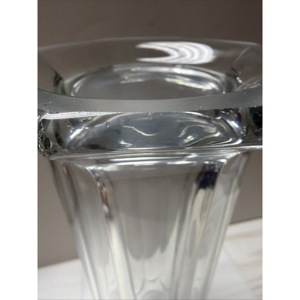 EAPG Heisey Glass Colonial Panel Clear Straw Jar #331 No Lid As Is