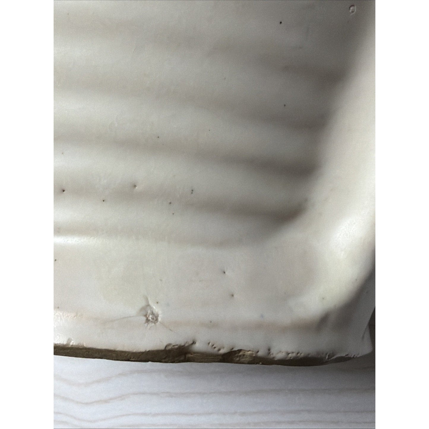 Art Deco McCoy Pottery White Matte Sand Dollar Vase Handles 14" As Is