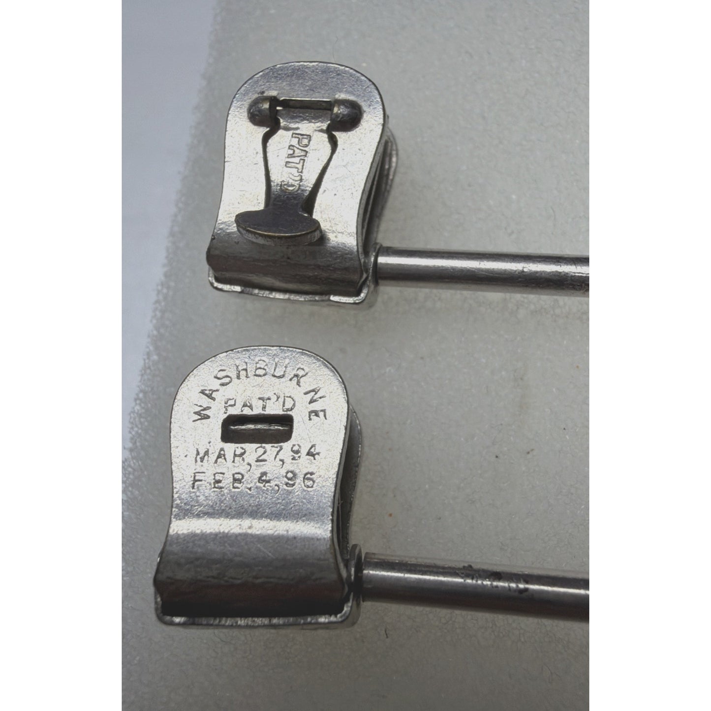 Vintage Lot Of 2 Washburne Cuff Holders Links Magician Cheating Patented