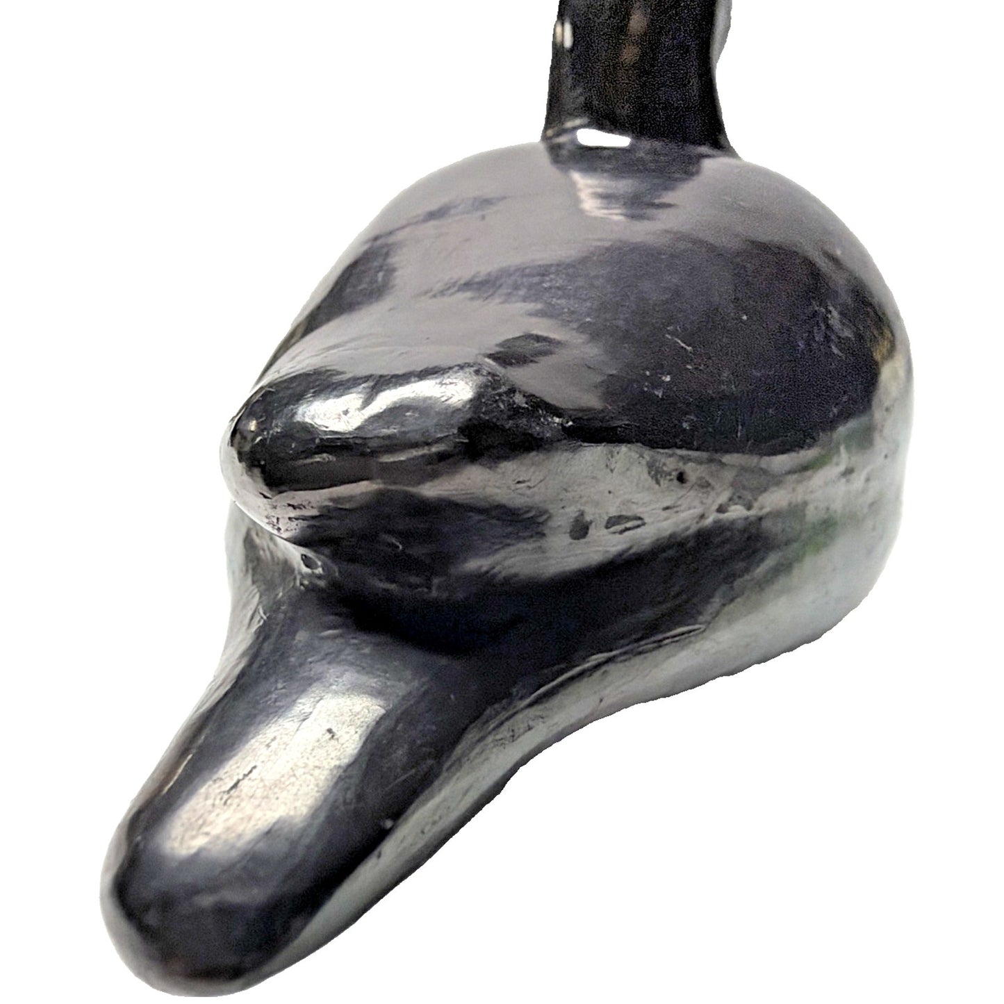 Vintage Oaxaca Barro Negro Mexican Black Clay Pottery Goose Duck Bird Sculpture