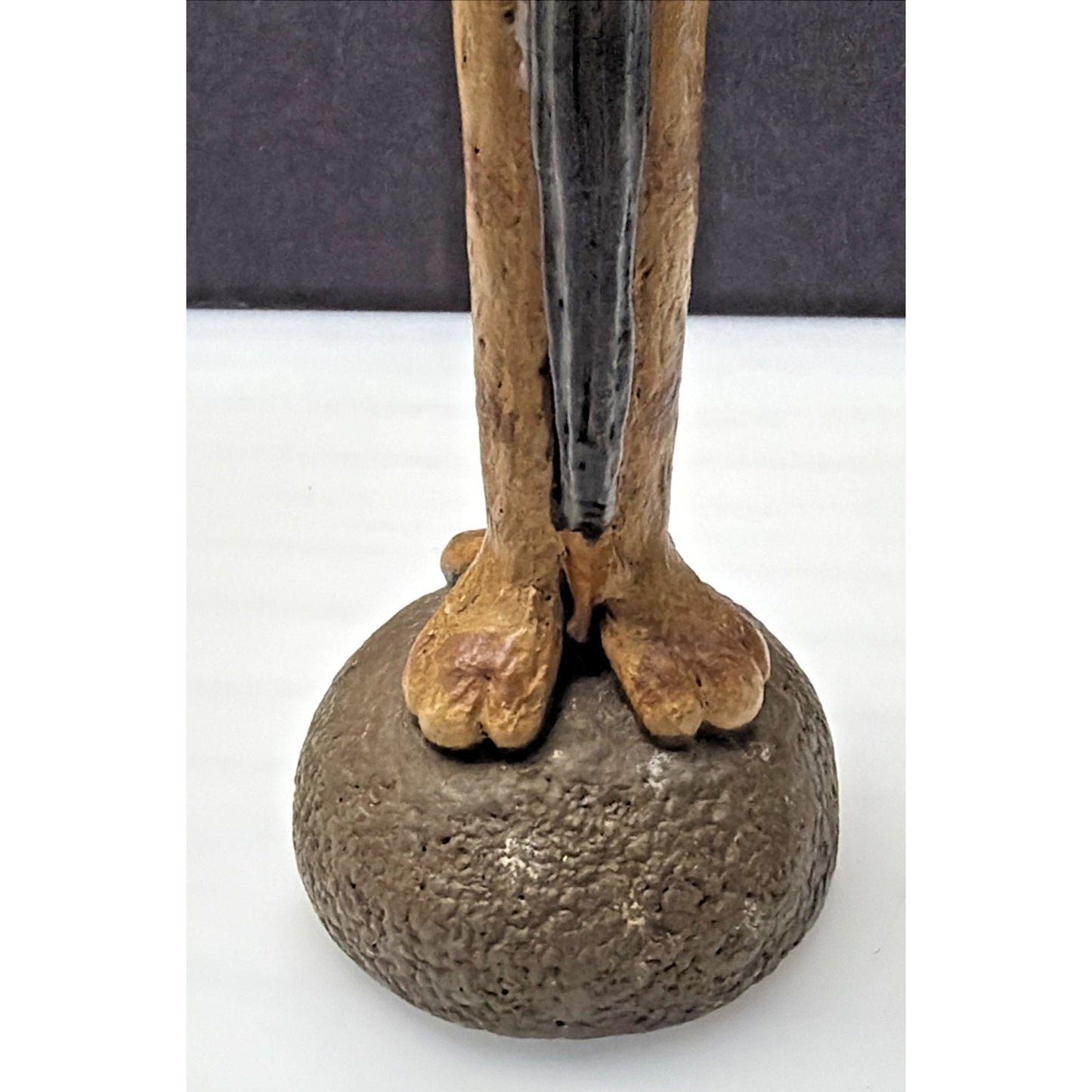 Vintage Folk Art Jim Shore Pencil Cat Man With Umbrella JS As Is