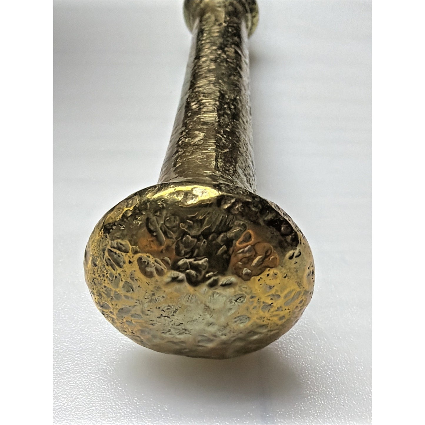 Old Brass Bronze Colored Pestle Mortar Footed Apothecary Pharmacy As Is Read