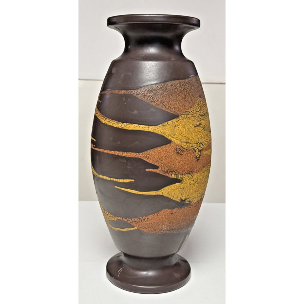 MCM Royal Haeger Art Pottery Craftsman Earth Wrap Glaze Large Vase Craftsman