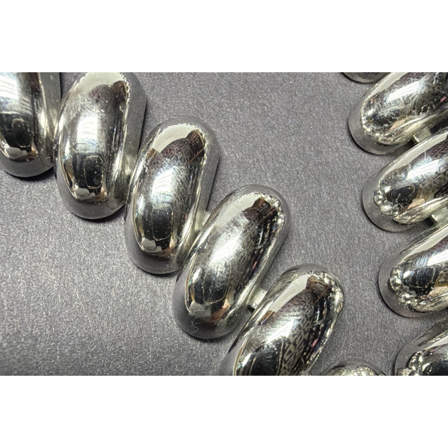 Vintage Set Napier Collar Necklace Bracelet Silver Tone Chunky Oval Link