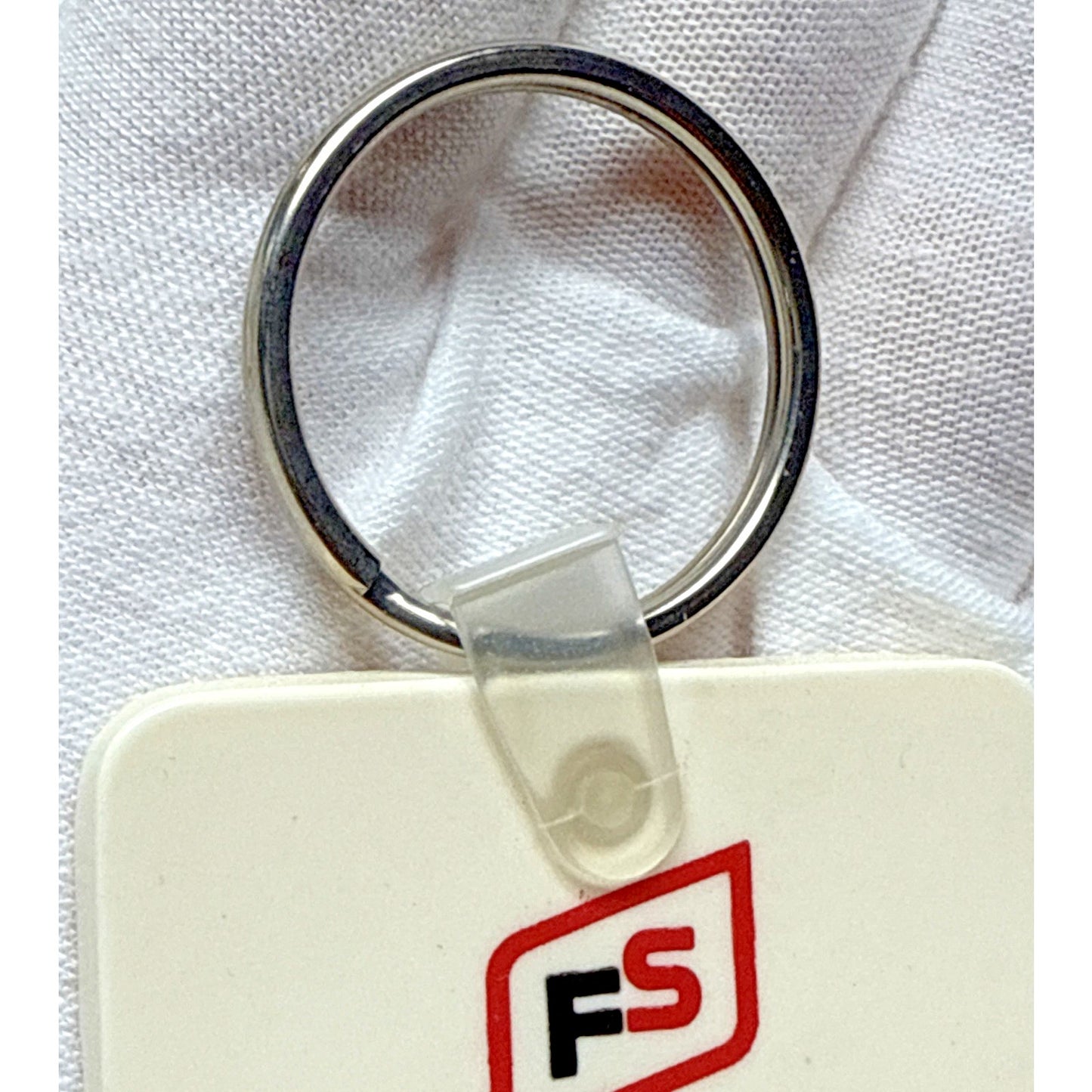 Vintage FS Seed Company Green Plan Farming Keychain Key Ring Rubber Vinyl