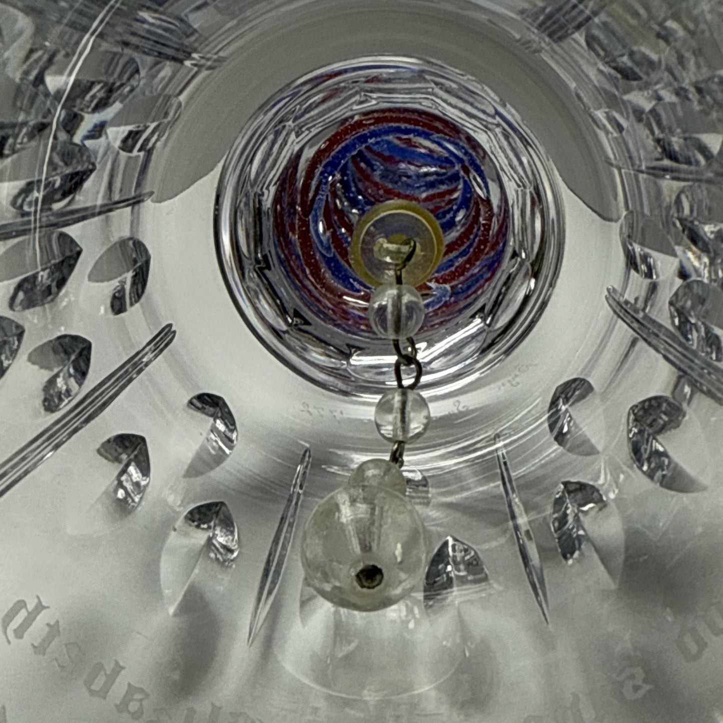 Vtg Royal Doulton Coronation Queen Elizabeth II Crystal Bell Swirl Handle Signed