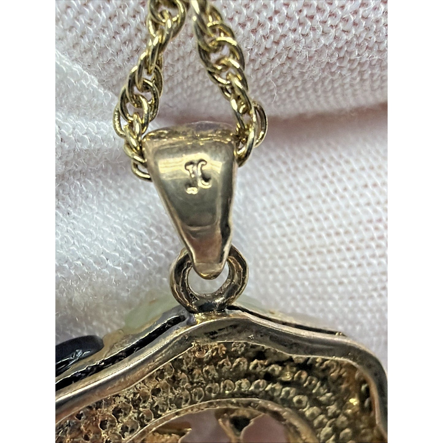 Joseph Cleary JC Asian Good Luck Pendant Multistone Donut Plated Necklace Read