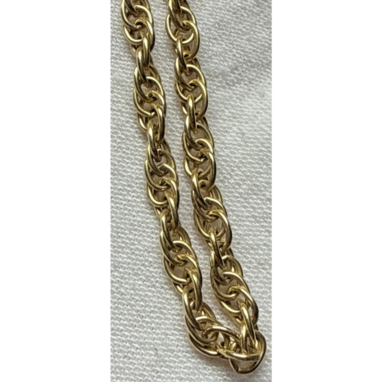 Vintage 1/20 12k Gold Filled Rope Chain Necklace 23.5 inch As Is