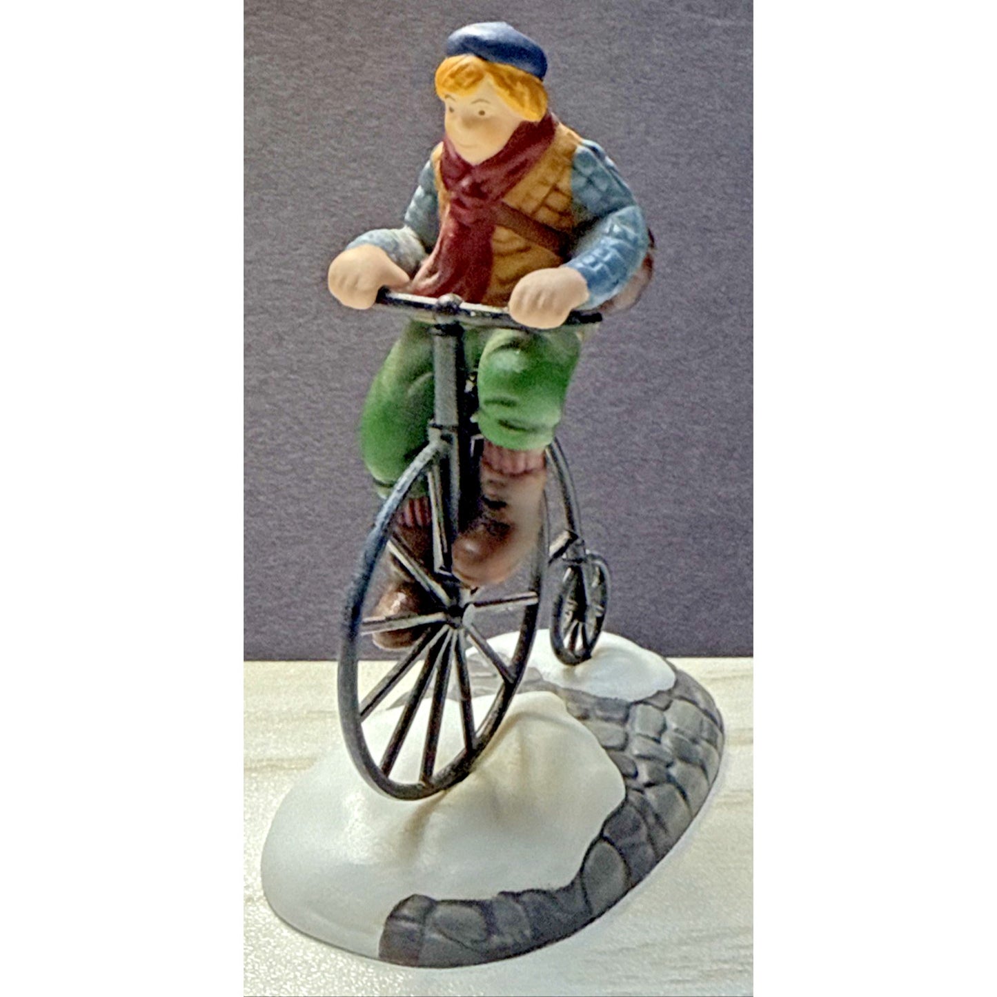 Vintage Dept 56 New England Village Series Pennyfarthing Pedaling No Box