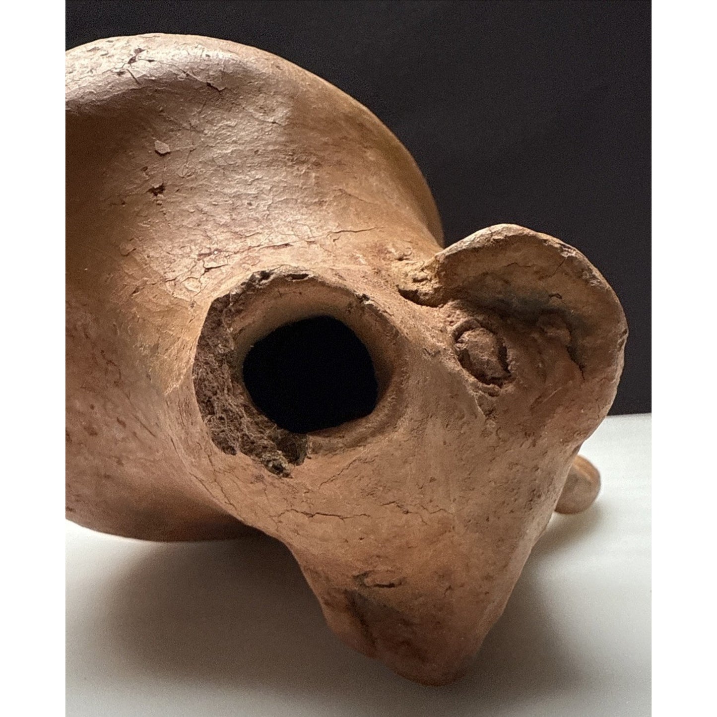 Columbian Zoomorphic Effigy Jar Clay Pitcher Jug As Is