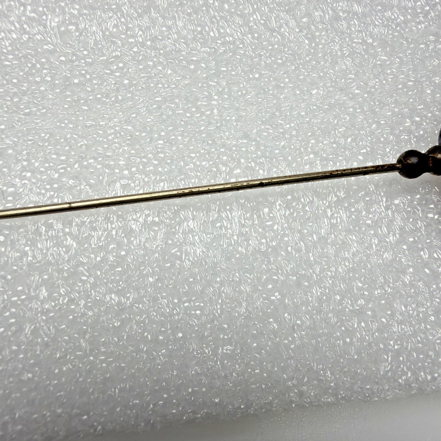 Art Deco Tortoise Shell Hair Pin Stick Pin Faux Hand Painted Enameled As Is