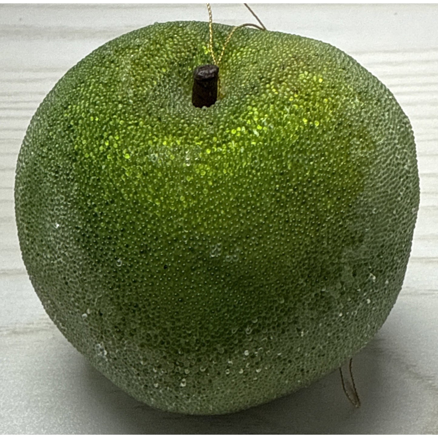 Vintage Lot of 5 Beaded Sugar Frosted Faux Fruit Christmas Ornaments