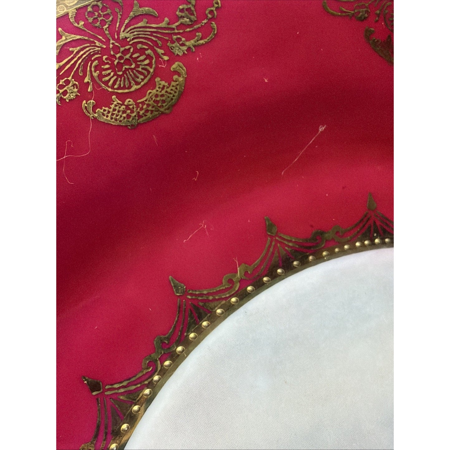 Vintage STW Bavaria Game Plate Pink Fuchsia Quail Gold Gilt Trim Ornate