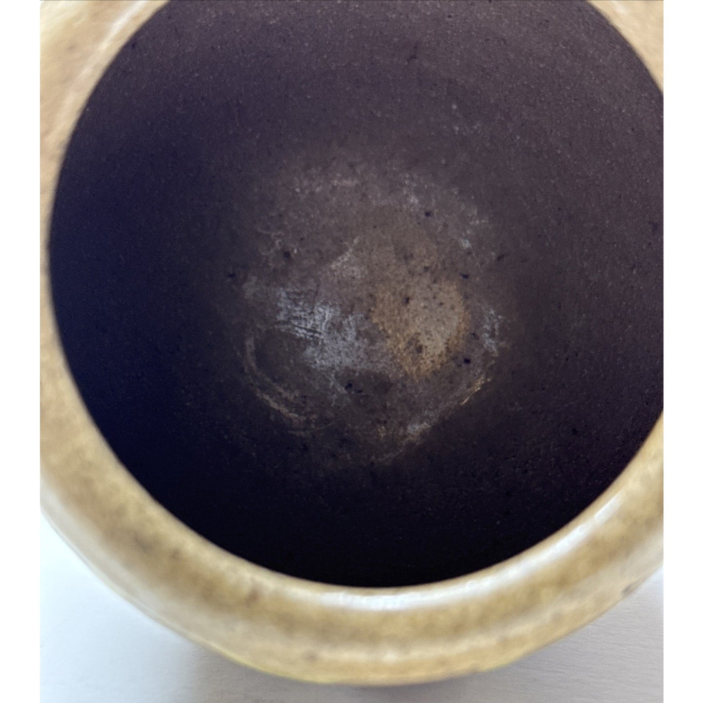 Vtg Studio Art Pottery Drip Glaze Honey Pot Jar Cache Pot Vase Stoneware Signed