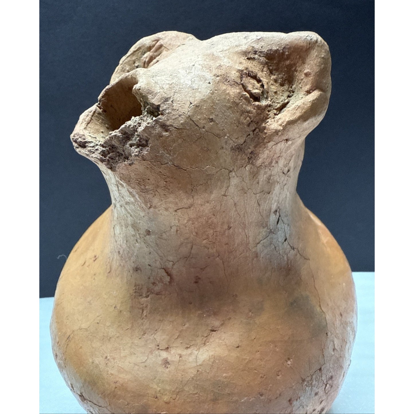 Columbian Zoomorphic Effigy Jar Clay Pitcher Jug As Is