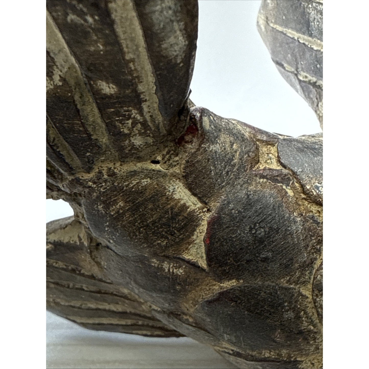 Vintage Asian Inspired Terra Cotta Clay Koi Carp Fish Sculpture Vase As Is