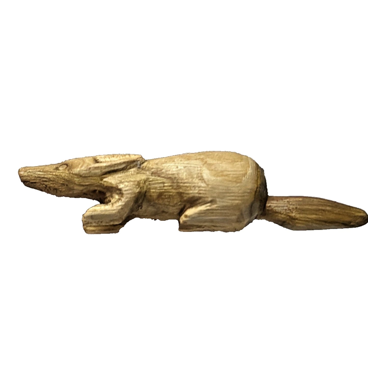 Folk Art Wood Carved Woodland Creature Mini Signed Fox Beaver Squirrel Bunny