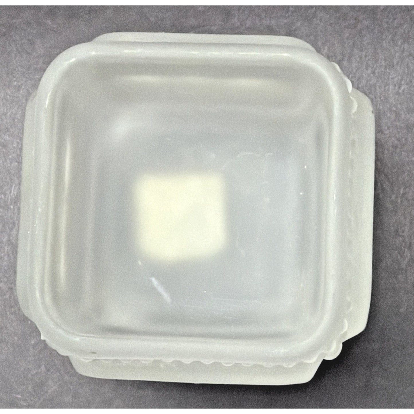 Vtg Westmoreland Frosted Satin Glass Beaded Rim Trinket Vanity Box Hand Painted