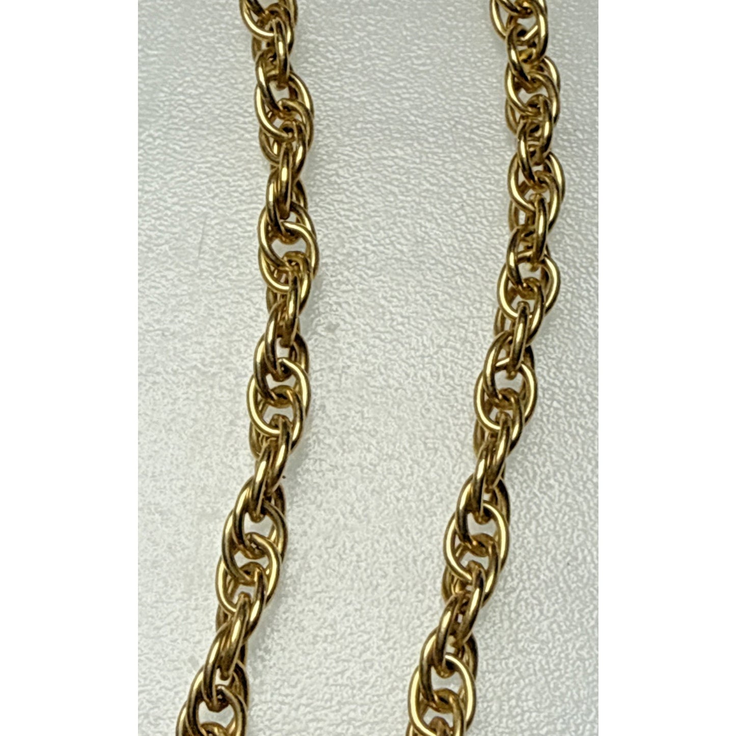 Vintage 1/20 12k Gold Filled Rope Chain Necklace 23.5 inch As Is
