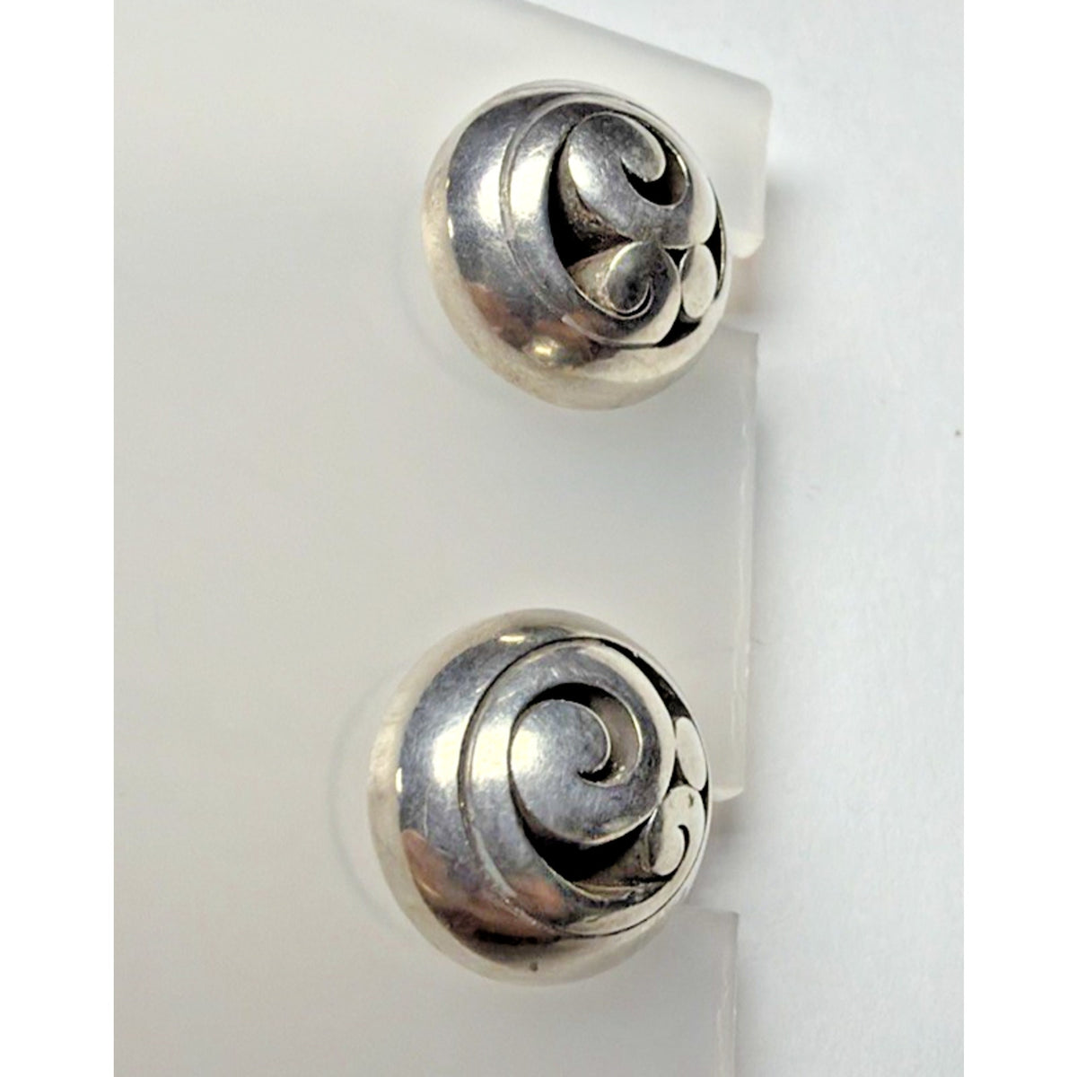 Brighton Contempo Post Earrings JA9908 Silver Swirl Abstract