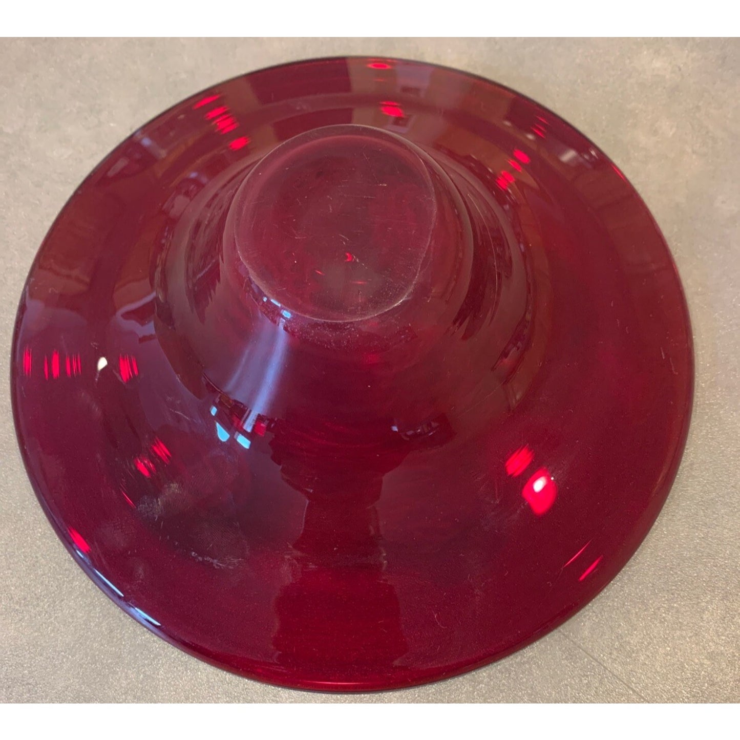 Vintage Murano Art Glass Venetian Murrine Bowl Cherry Red Millefiori Flower