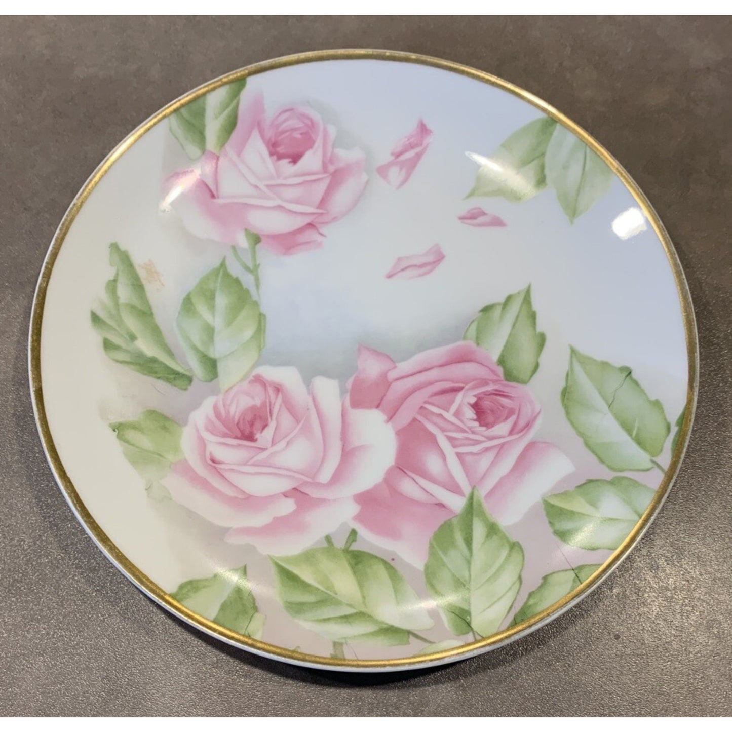 Old RC Rosenthal Kronach Bavaria Hand Painted Roses Floral Plate Signed 8.75"