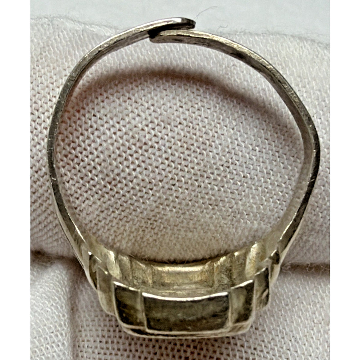 Vtg Sterling Silver 4H Clover Ring Signet Club Adjustable Sz 9.5