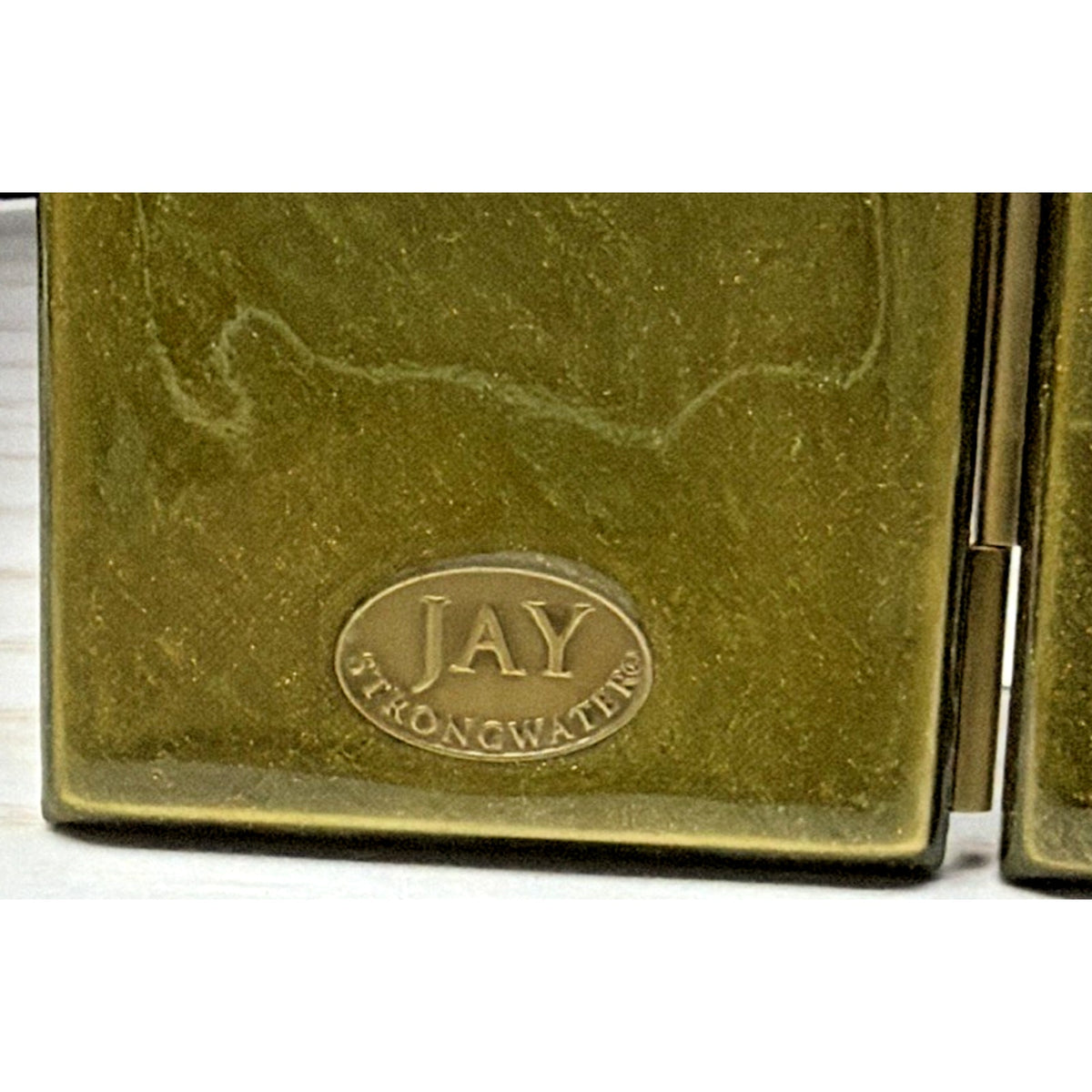 Jay Strongwater Folding Travel Double Picture Frame Heart Flowers Jeweled Green
