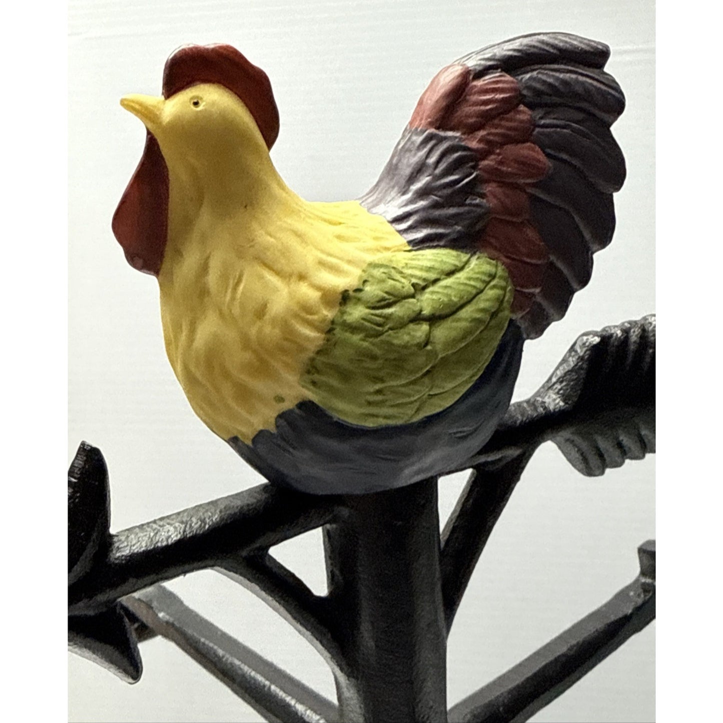 Vintage Susan Winget Cast Iron Rooster Weathervane Tabletop Farmhouse Chic