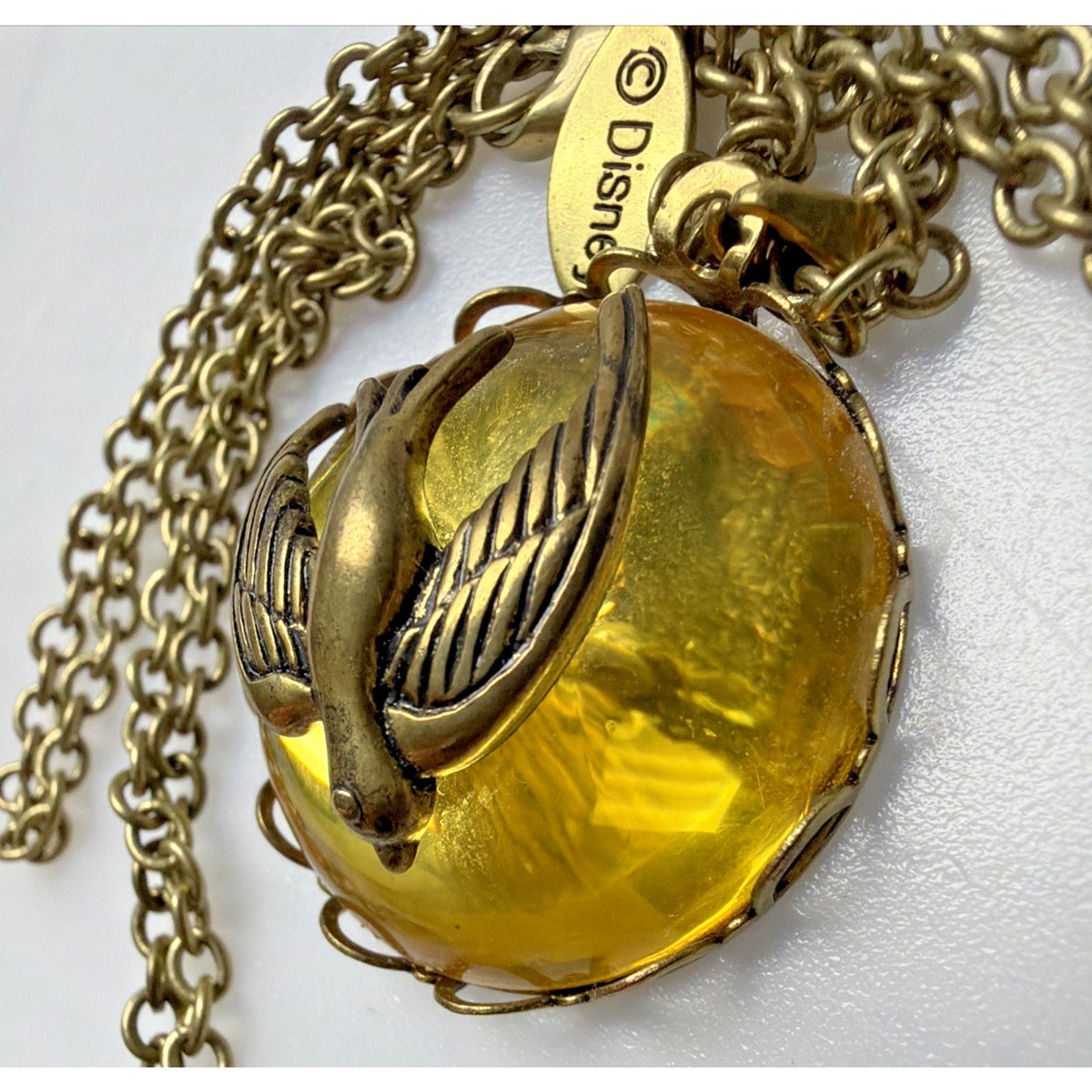 Vintage Disney Alice in Wonderland Sparrow Pendant Necklace