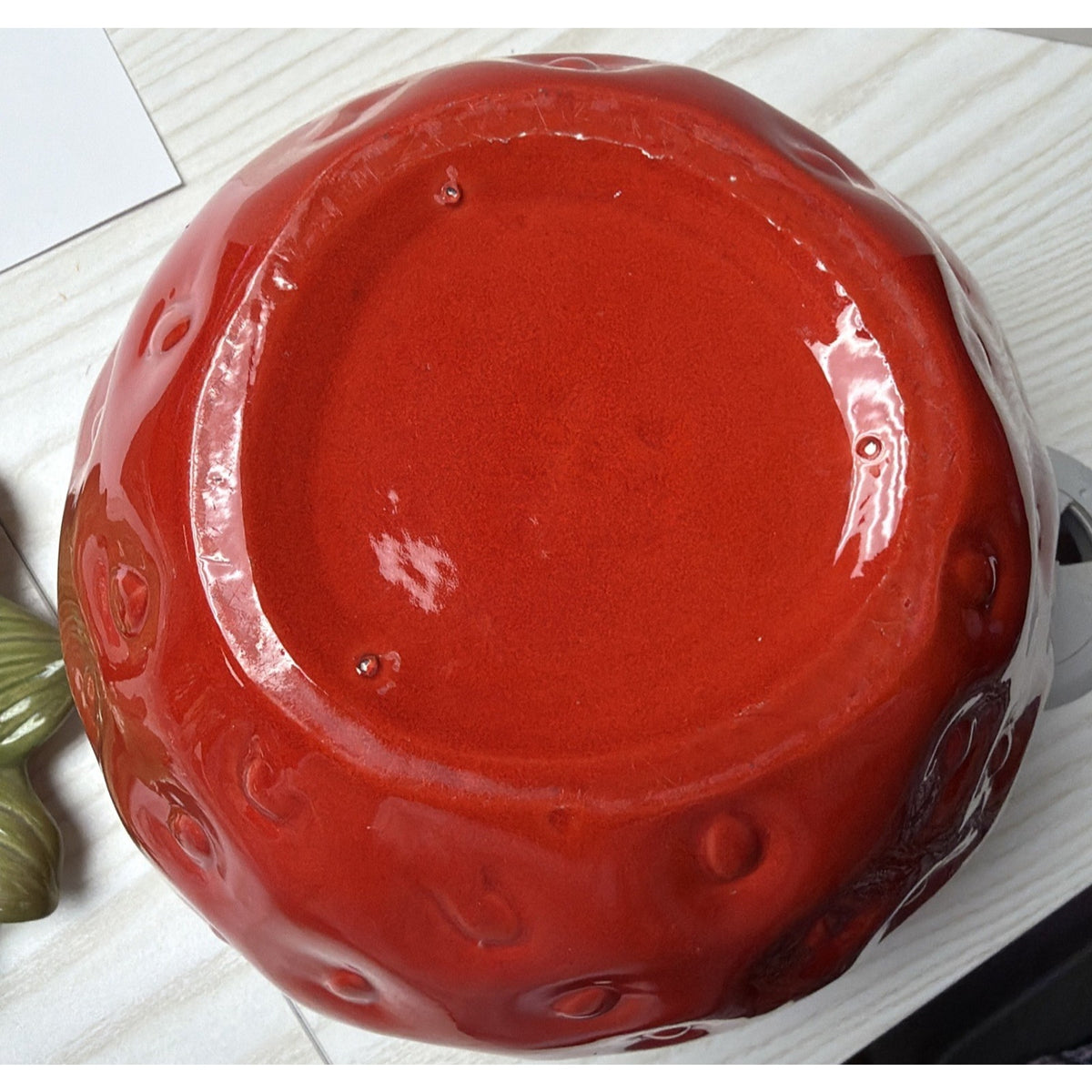Vintage Metlox Pottery Poppy Trail Strawberry Cookie Jar Ceramic Canister 9"