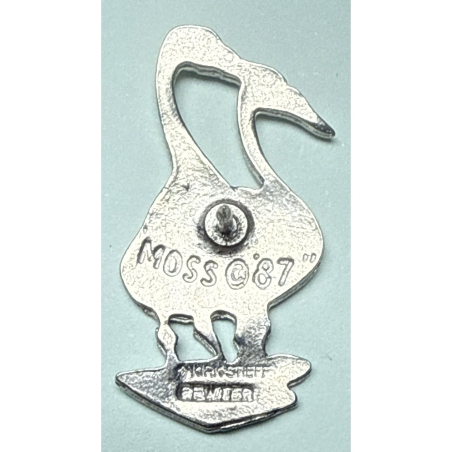 Vtg P Buckley Moss Kirk Stieff Pewter Geese Ducks Birds Pin Lapel Tie Tack