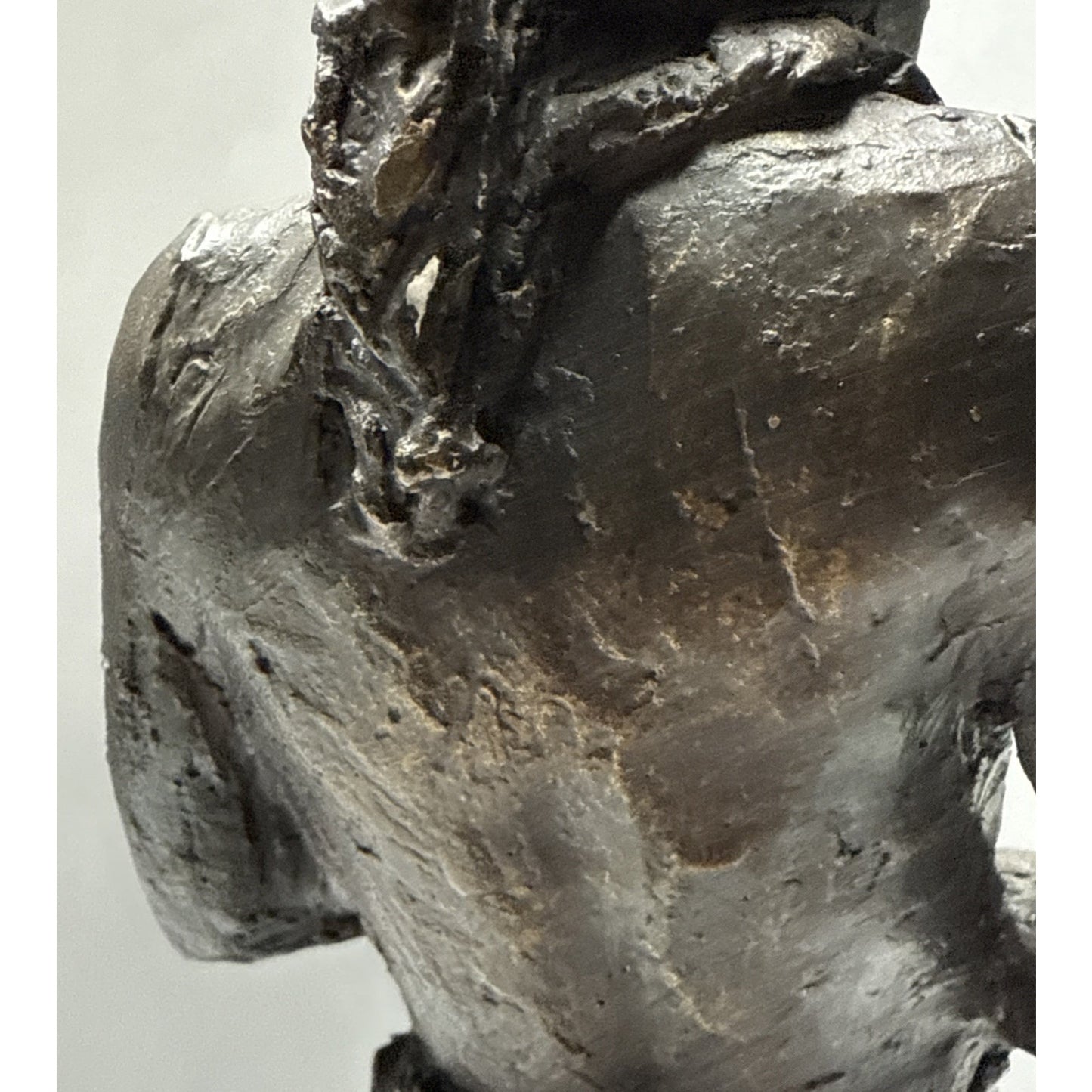 Vintage Michael Garman Sculpture 049 Bronzetone Spirit of Plains Signed As Is